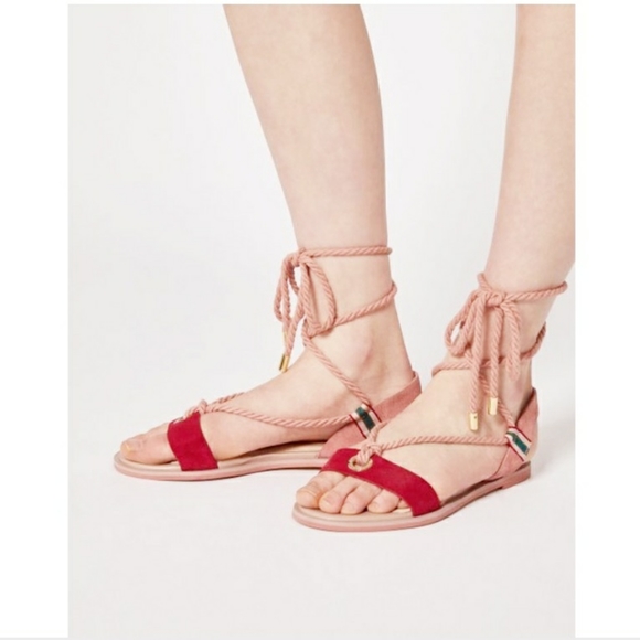 Stylish Ted Baker London Suede Rope Tie Sandals - Picture 5 of 5